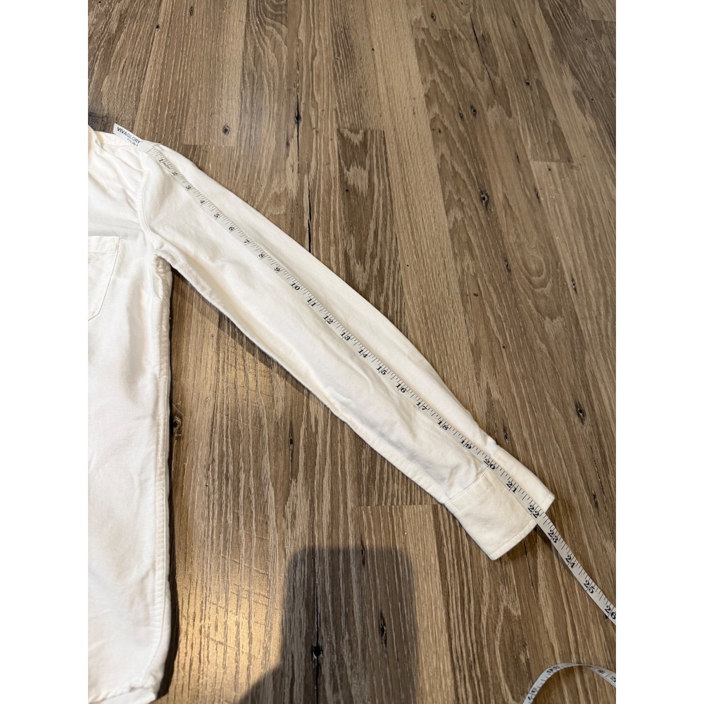 Sezane Tomboy Shirt White Organic Cotton Button Down Long Sleeve Top FR 34 US 2 - Picture 7 of 8